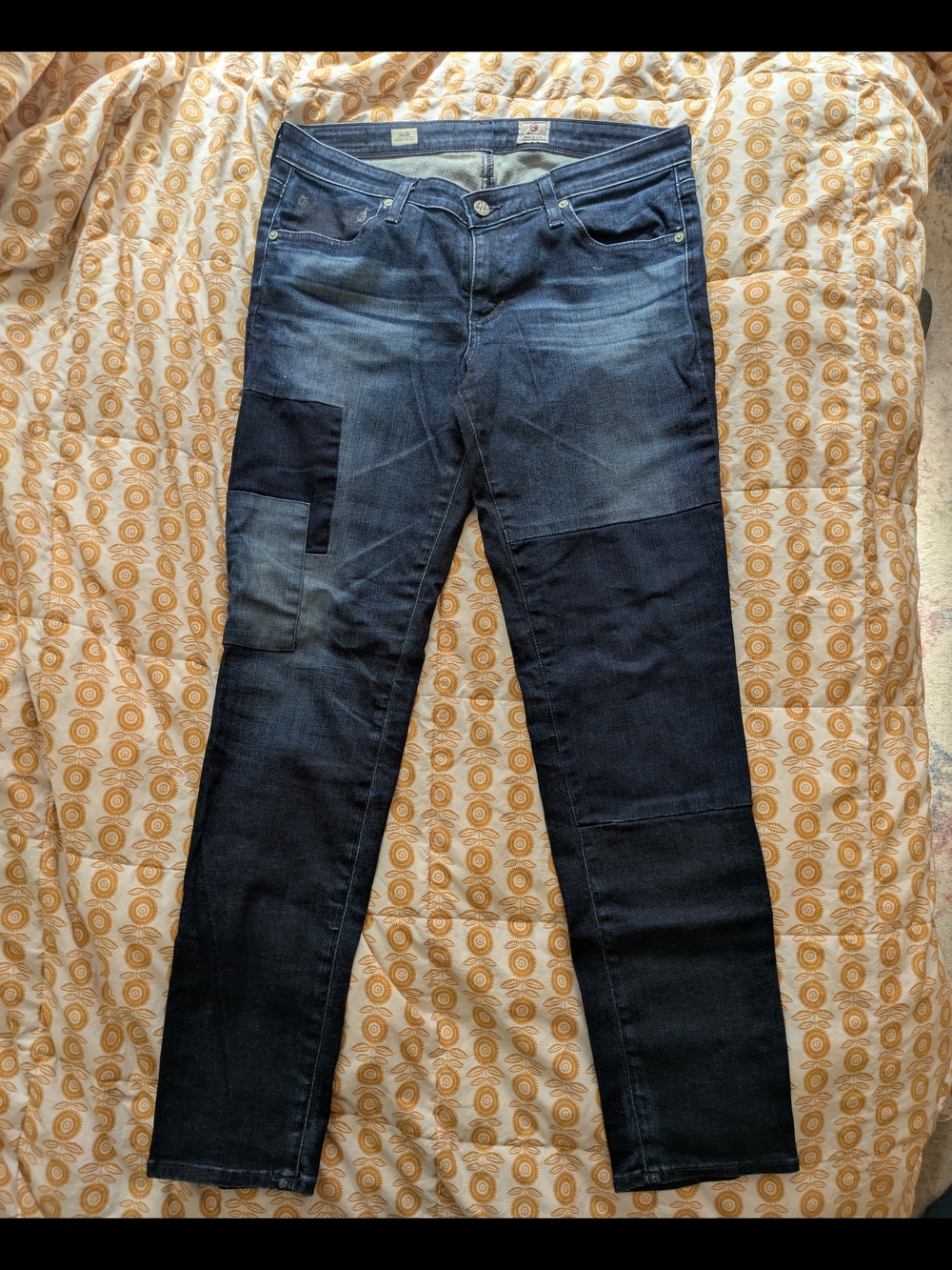 Andriano Goldschmied Anthropologie Dark Blue Patchwork Women’s Jeans 30R